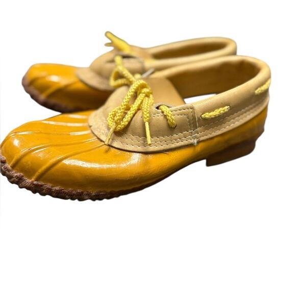 Vintage America Shoes - Vtg Rubber Duck Bean Boot Moccasins Size 8 Gorpcore Coastal Preppy Heritage Boat
